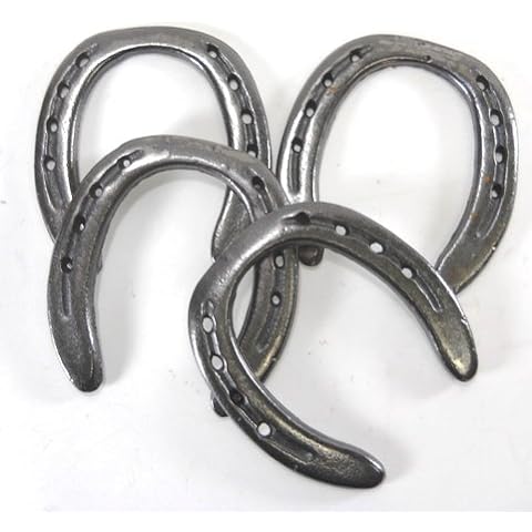 BUPOfromcn Lucky Horseshoe,Horse Shoe Decor Wall,Horse Shoes for Decorations, Medium Horseshoe Durable Cast Iron 5 Holes on Each Side for Indoor or