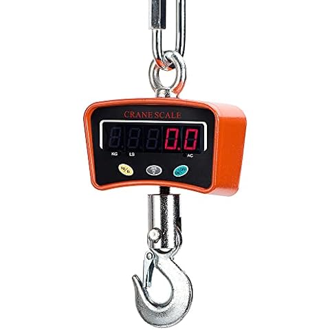 Bonvoisin Rechargeable Crane Scale 2000lb Hanging Scale Digital Weight with  Peak Hold and Remote Control LCD Display Industrial Heavy Duty Hang Scale  for Farms CE Certified (2200lb, Rechargeable) - Yahoo Shopping