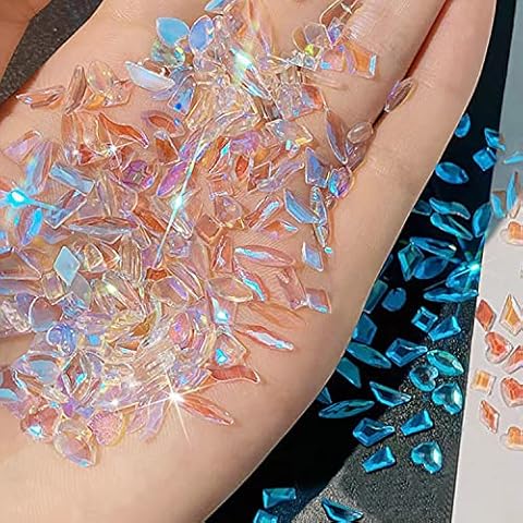  5000Pcs Ultra Mini 1.2mm Diamond DIY Glass Sand Rhinestones  Beads Iridescent Crystals Long Lasting AB Shine Like Swarovski for Nail Art  DIY Crafts& Nail Beauty Makeup (Gel Glue Not Included) 