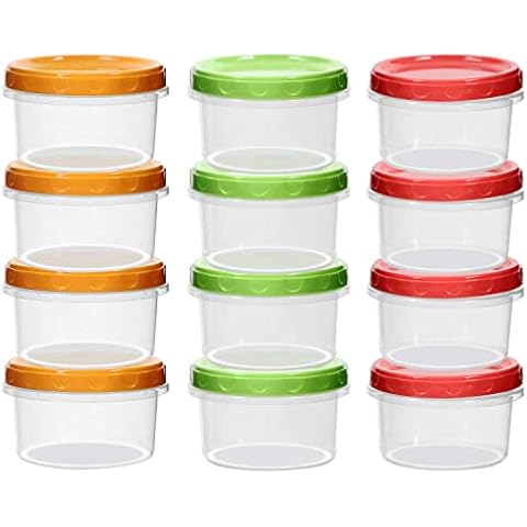 carrotez 2 Compartment Snack Containers, Small Food Storage Containers,  Small Snack containers with Airtight lids for Mini Fridge, Stackable