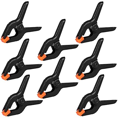 EQUIPTZ Spring Clamps Heavy Duty, 10-Pack 4-inch Large Plastic Clamps for  Crafts with 2