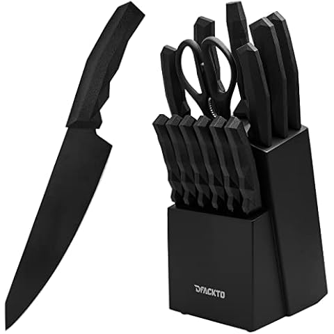 SHAN ZU Knife Set, Kitchen Knife Sets 3pcs with German Stainless Steel 40%  OFF £