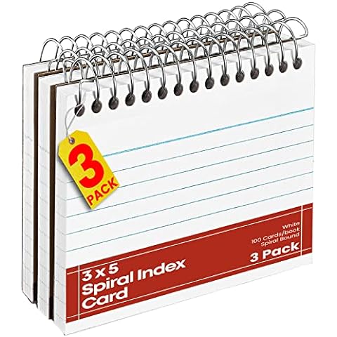 Koogel Index Card Holder 3x5, Index Card Organizer with 100 Ruled Index  Cards 10