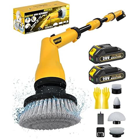 Electric Spin Scrubber, Airpher 10 in 1 Cordless Cleaning Brush