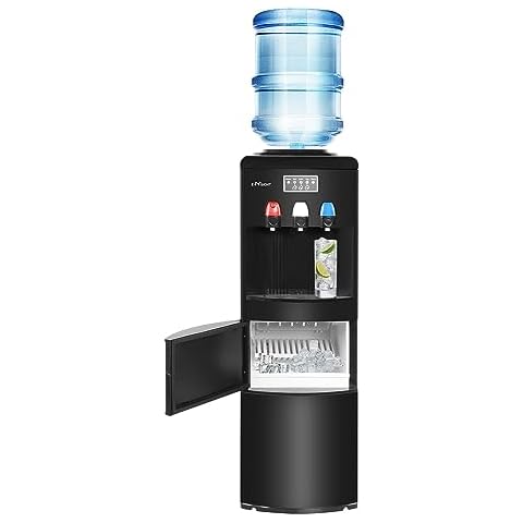R.W.FLAME Freestanding Top Loading Water Cooler with Hot, Cold, and Room Temperature options in Black/Silver WD5820Y