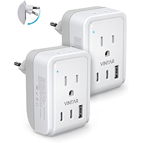 BN-LINK Multi Plug Outlet, USB Wall Charger with 6 Outlets, 3 USB Charging Ports(Total 3.4A) and Auto Sensor LED Night Light, Wall Plug Adapter for