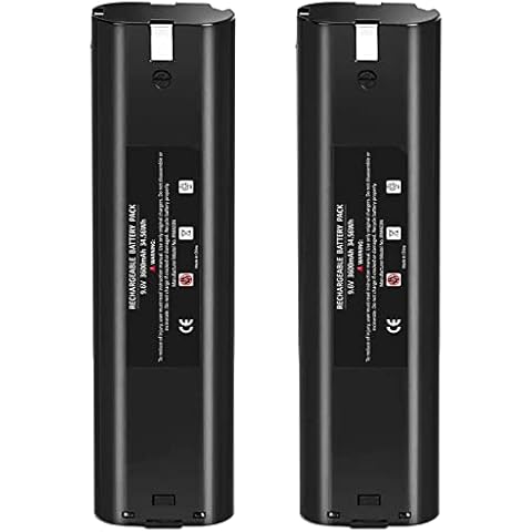 Munikind 2pack 3.6v 3000mah ni-mh replacement battery compatible with black  and decker versapak gold