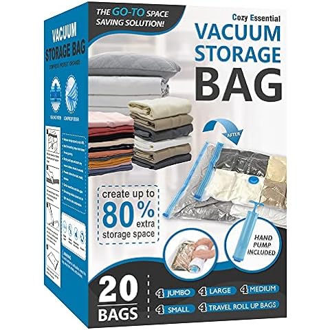 Meiqihome vacuum storage bags 7 jumbo, space saver sealer bags