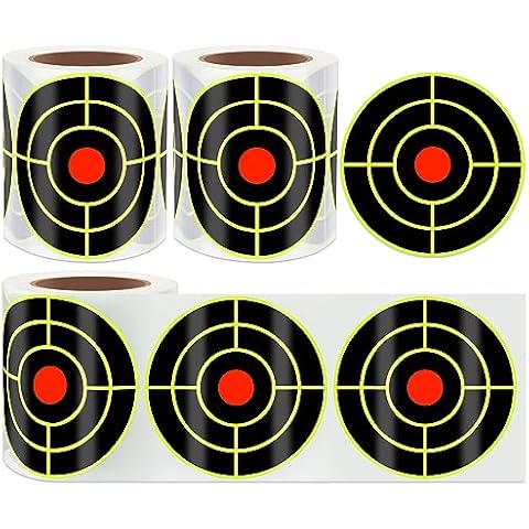  Splatterburst Targets - Roll of (250) 3 Inch Stick & Splatter  Self Adhesive Shooting Target Stickers - Gun - Rifle - Pistol - Airsoft -  BB Gun - Pellet Gun - Air Rifle - Made in USA : Sports & Outdoors