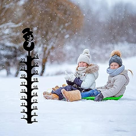 Handmade Metal Garden Snow Gauge Garden Pile Metal Yard Stick Ruler  Measuring Stick Rain Measure Gauge For Christmas Winter Garden Yard  Decoration Motorcycle 