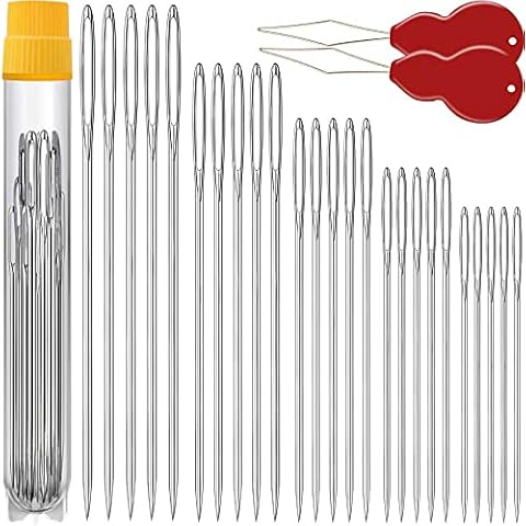 25 Pcs Sewing Needles, 2.36 inch Hand Quilting Needles Sharp Tip