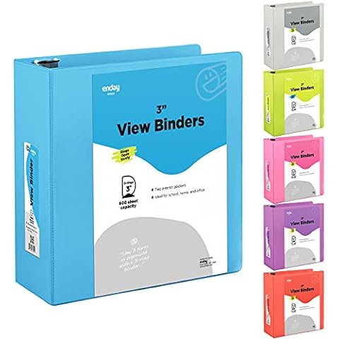 Blue Summit Supplies Extra Large 3 Ring Binders, 4 inch Binder with Rugged Heavy Duty Design for Home, Office, and School, Holds Up to 880 Sheets of