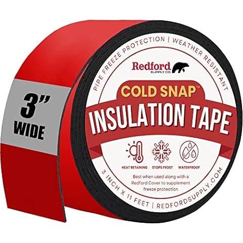 Home Intuition 25 Foot Foiled Fiberglass Pipe Insulation Wrap, 3 inch Wide x 1 inch Thick