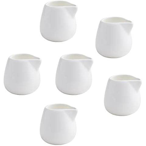  TAMAYKIM 4.5 oz Ceramic Cream Jugs, Small Creamer