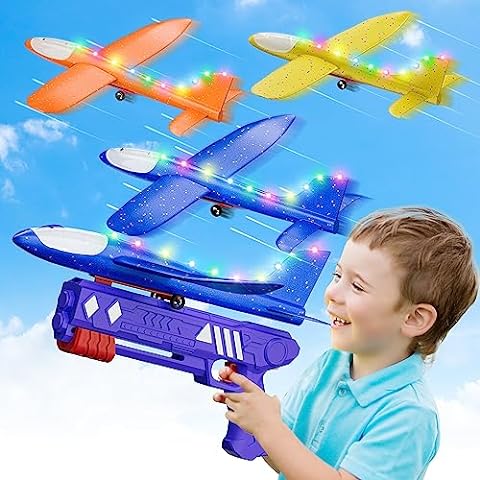  Fuwidvia 4 Pack Airplane Launcher Toys, 2 Flight Modes