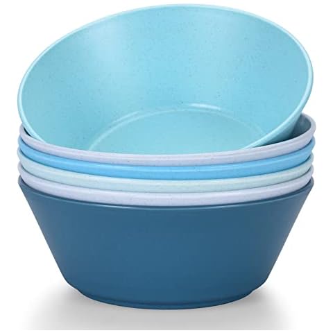 Homestockplus Set of 6 Unbreakable Soup Bowls, 34 Ounces Big Bowls