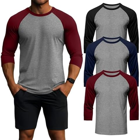 3/4 Sleeve T-Shirts for Men