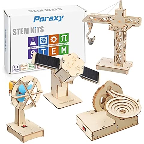 2 in 1 STEM Kits, Remote Control Cars, 3D Wooden Puzzles, Education Science  Experiment Model Kits, STEM Projects for Kids Ages 8-12, Building Toys