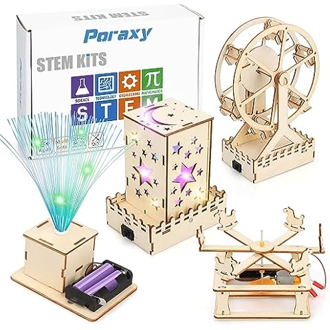 3 in 1 STEM Projects for Kids Ages 8-12, STEM Kits, Build & Paint Robotic  Craft Kits, 3D Wooden Puzzles, Educational Science Model Building Toys