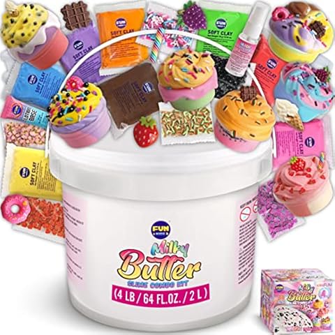 Gift Butter Slime Kit for Girls 10-12, FunKidz Ice Cream Soft Slime Making  Kit Ages 8-12 Kids Slime Toys Ideal Birthday Party Present