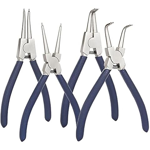 WISEUP Snap Ring Pliers Set Heavy Duty,4PCS-7 inch (Tip Diameter 1