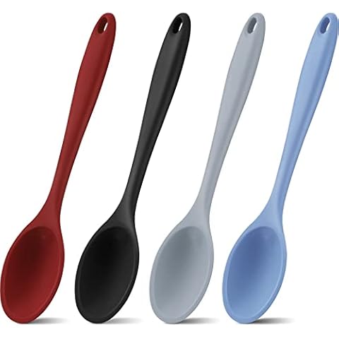 2 Pcs Silicone Spoons for Cooking Heat Resistant, Hygienic Design Cooking  Utensi Mixing Spoons for Kitchen Cooking Baking Stirring Mixing Tools