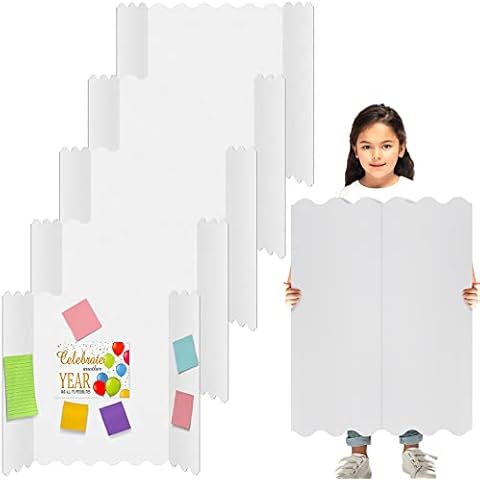 12 Pieces 48 x 36 Inches Trifold Poster Board for Science Fair Project  Presentation White Trifold Poster Board Large Portable Display Board for  Memorial Photo Collage Meeting