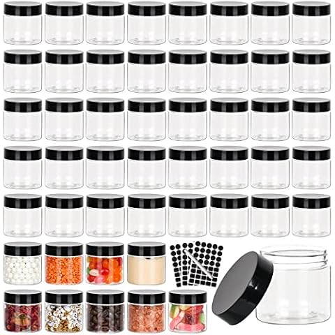 15 Pack 4oz Glass Spice Jars Bottles, Square Spice Containers with Silver  Metal Caps and Pour/Sift Shaker Lid-40pcs Black Labels,1pcs Silicone