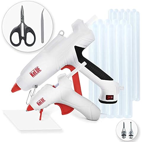 Full Size Hot Glue Gun Kits, KeLDE 40W Dual Temp Fine Tip Hot Glue Gun with  10PCS Glue Sticks for craft, DIY Arts, Quick Home Repairs, Wood, PVC