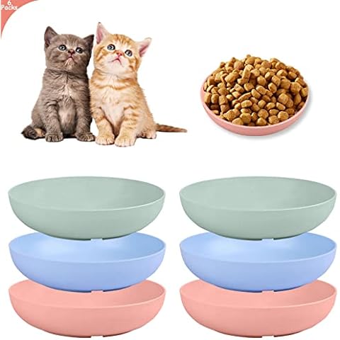 Small Ceramic Cat Food Bowl - Wide Shallow Cat Bowl with Non-Slip Mat -  Whisker Friendly Cat Feeding Bowls - Japanese Style Cute Cat Dish - Cat  Plates