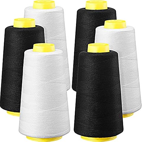 AK Trading 4-Pack Yellow All Purpose Sewing Thread Cones (6000 Yards Each)  of High Tensile Polyester Thread Spools for Sewing, Quilting, Serger