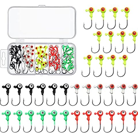  10pcs/Pack Fishing Jig Heads Swimbait Jig Fishing Hook for  Bass Trout Saltwater Freshwater Bright Color (3.5g(1/8oz), Green) : Sports  & Outdoors