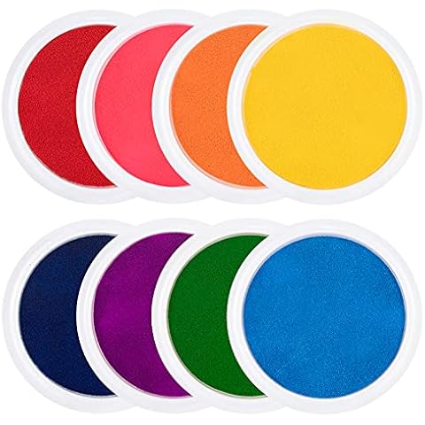 Ancwzoz Craft Ink Pad, Set of 6 Washable DIY Stamp Ink Pads for Kids, 24 Colors