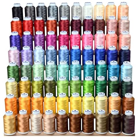 4 Large Cones (3000 Yards Each) of Polyester Threads for Sewing Quilting  Serger White Color from Threadnanny
