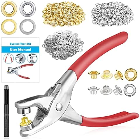 150Pcs 1/2 Inch Grommet Tool Kit, Leather Hole Punch Pliers, Grommets Kit  with