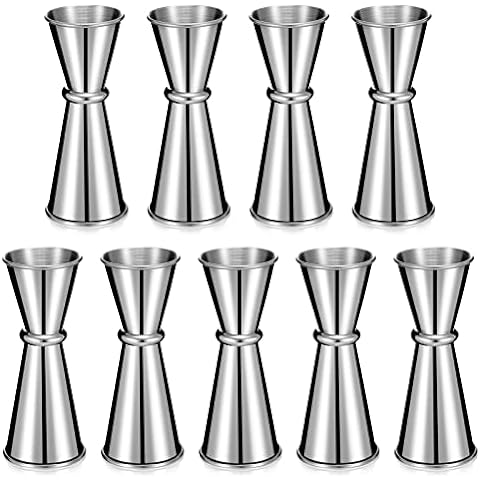 Awpeye 3pcs Double Jigger & Cocktail Jiggers Stainless Steel 1 Ounce x 2 Ounce Alcohol Measuring Tools