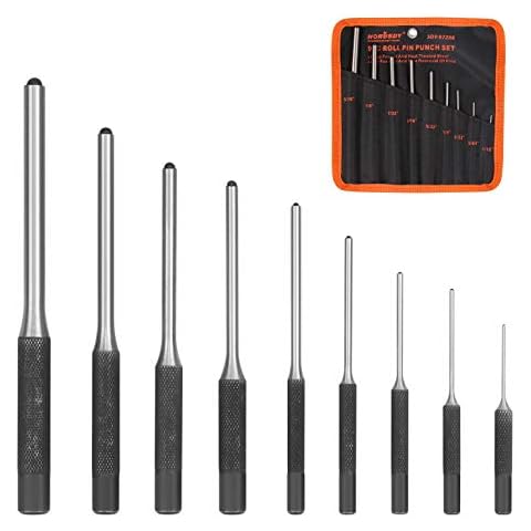 9pcs Durable Steel Roll Pin Punch Set Tool Kit for Removing Pins  Professional 