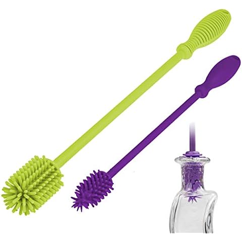 Amazer 2 Pack Bottle Cleaner Brushes, Flexible Water Bottle Brush for  Cleaning