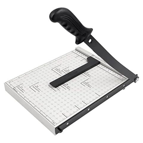 Guillotine Paper Cutter , A4 Paper Titanium Scrapbooking Tool 10 inch & Side Ruler for Envelope, Craft Paper, Cardstock, Label and Photo, Size