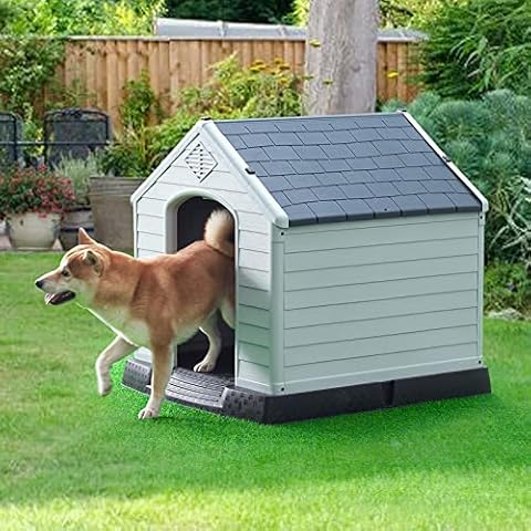 Ferplast Outdoor Dog Kennel Domus Medium, Dog House, Robust Eco-Conscious  Wood, Insulating Plastic Feet, Ventilation Grill, Aluminium Chew-Proof  Door