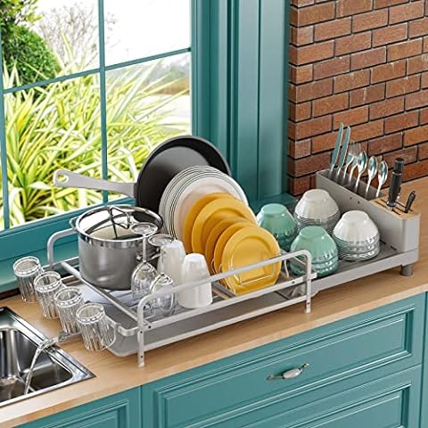  slhsy Dish Drying Rack,2 Tier Dish Racks for Kitchen
