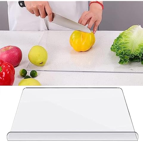 Kitchen Countertop With Acrylic Cutting Board, Countertop With Transparent Cutting  Board With Edges, Countertop Protector, Long Lasting Clear Glass – Scratch  Resistant, Heat Resistant 