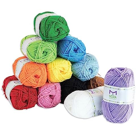  CRAFTISS 60x20g Acrylic Yarn Mini Skeins - 2600 Yards of Soft  Yarn for Crocheting and Knitting Craft Project, Assorted Starter Crochet  Kit Yarn Bulk for Adults and Kids