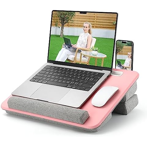 EHO Laptop Lap Pad - Laptop Stand Pad w Retractable Mouse Pad Tray,  Anti-Slip Heat Shield