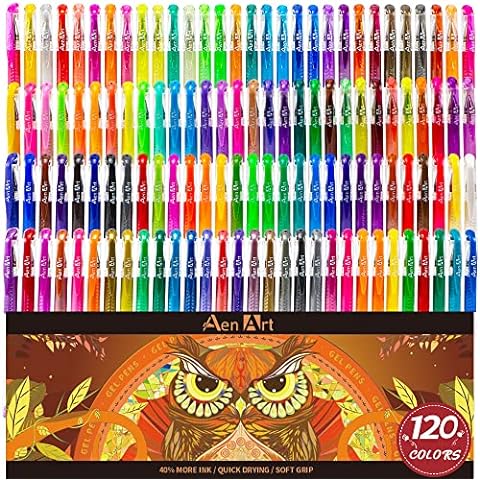 100 Color Glitter Gel Pen Set 30% More Ink Neon Glitter Coloring Pens Art  Marker