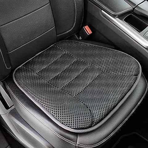 QYILAY Leather Car Memory Foam Heightening Seat Cushion for Short