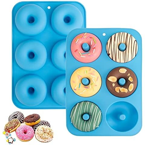 Donut Mold 8 Slots Silicone Non-Stick Doughnut Pan Heat Resistant Cake Mold~