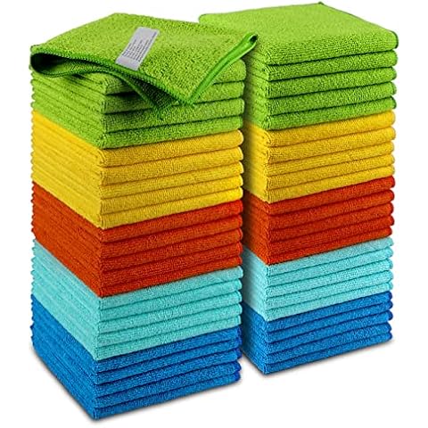 Orighty Microfiber Cleaning Cloths, Pack of 12, Highly Absorbent Cleaning  Supplies, Lint Free Cloths for Multiple-use, Powerful Dust Removal Cleaning