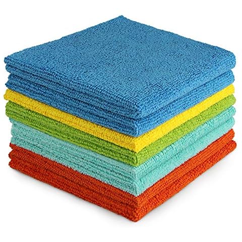 VALENGO Lint Free 100% Cotton New Rags for Dust Cleaning, Soft Tshirt Rags  for Cast Iron, Staining Wood, Shoe Polish Cloth Bag, 17”x17”- (7 Pack)