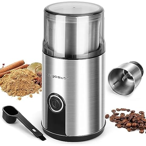 Mecity Electric Coffee Grinder 6 Blades Stainless Steel Removable